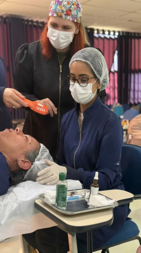 Aula prática de avaliação e protocolo facial